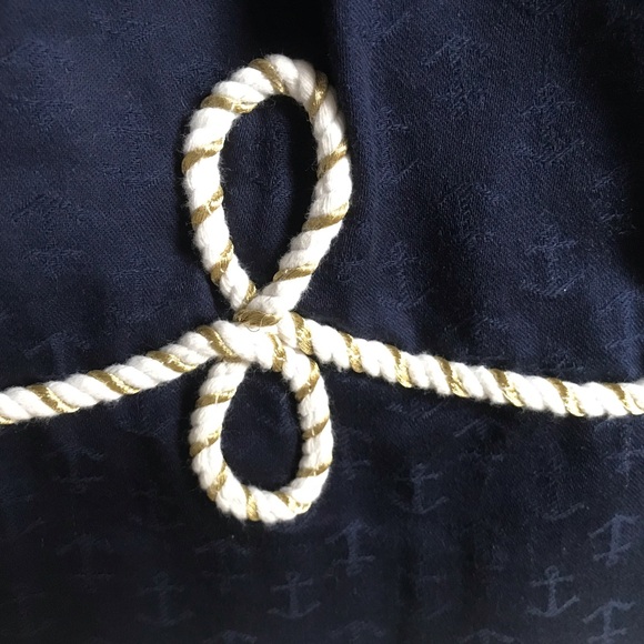 LILLY PULITZER Strapless Navy A-Line Dress with White Trim - Picture 10 of 13